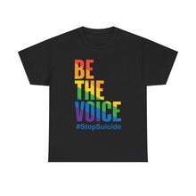 Load image into Gallery viewer, Be The Voice #StopSuicide Pride T-Shirt - Size S - 5XL