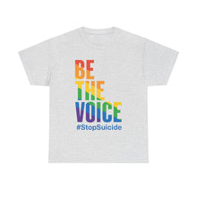 Load image into Gallery viewer, Be The Voice #StopSuicide Pride T-Shirt - Size S - 5XL