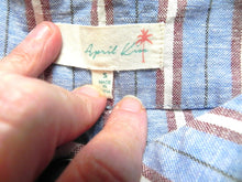 Load image into Gallery viewer, Angel Kiss Pants Womens Small Striped Linen Button Fly Wide Leg Casual Ladies