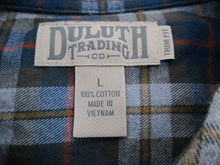 Load image into Gallery viewer, Duluth Trading Shirt Adult Large Trim Fit Button Up Long Sleeve Flannel Camp Men