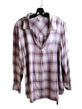 Load image into Gallery viewer, J Jill Shirt Womens Extra Large Long Sleeve  Plaid Tunic Blouse Rayon Ladies