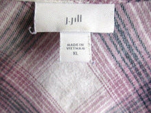 Load image into Gallery viewer, J Jill Shirt Womens Extra Large Long Sleeve  Plaid Tunic Blouse Rayon Ladies