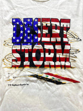 Load image into Gallery viewer, VTG Desert Storm Shirt Adult 2XL White Nightmare USA Flag Single Stitch 90s Mens