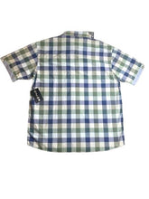 Load image into Gallery viewer, ENYCE Shirt Adult 4X Blue Green Plaid Button Up Pockets Mens Hip Hop Street NWT