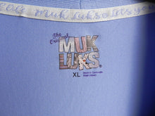 Load image into Gallery viewer, MUK LUKS Sweater Womens Extra Large Lavender Open Front Tunic Cardigan Spandex