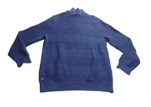 Load image into Gallery viewer, CHAPS Sweater Womens Large Blue Mock Neck 1/4 Zip Cable Knit Outerwear Ladies
