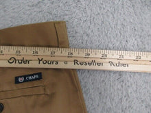 Load image into Gallery viewer, Chaps Pants Adult 36x30 Tan Flat Front Slash Pocket Trouser Casual Chino Mens