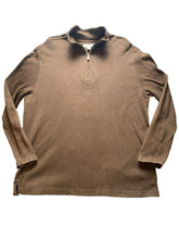 Load image into Gallery viewer, Joseph Abboud Sweater Adult Extra Large Brown 1/4 Zip Mock Neck Outerwear Mens