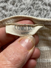 Load image into Gallery viewer, Como Blu Shirt Womens 2X Button Front Lace Trim Tie Blouse Striped Plus Ladies