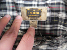 Load image into Gallery viewer, The Foundry Supply Co Shirt Adult Extra Large Tall Gray Plaid Easy Care Mens