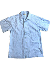 Load image into Gallery viewer, Five AR Shirt Adult Medium Blue Button Up Linen Blend Chest Pocket Casual Mens