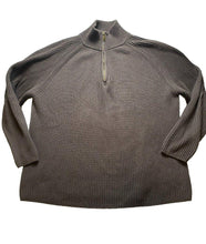 Load image into Gallery viewer, St. Johns Bay Sweater Adult Extra Large Brown 1/4 Zip Mock Neck Jumper Outerwear