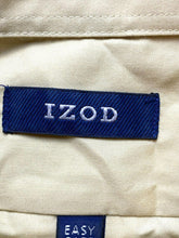 Load image into Gallery viewer, IZOD Shirt Adult Large 16.5 32/33 Yellow Silky Poplin Button Up Casual Dress Men