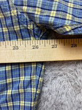 Load image into Gallery viewer, Catalina Shirt Adult 2XL XXL Yellow Blue Plaid Button Up Pocket Casual Mens