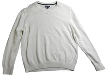 Load image into Gallery viewer, St John's Bay Sweater Adult Extra Large White V-Neck Knit Outerwear Pullover Men