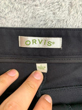 Load image into Gallery viewer, Orvis Pants Womens Large (34x24.5) Black Flat Front Tapered Capri Casual Ladies