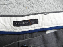 Load image into Gallery viewer, Dockers Pants Adult 38x29 Gray Flat Front Straight Leg Trouser Casual Mens