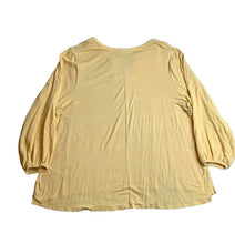 Load image into Gallery viewer, Lane Bryant Shirt Womens 22 Yellow Lagenlook Boho Tunic Blouse Plus Ladies