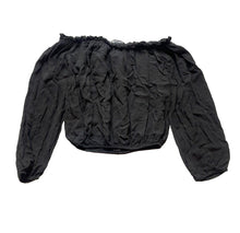 Load image into Gallery viewer, Brandy Melville Shirt Womens One Size Black Off The Shoulder Cropped Viscose