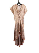 Load image into Gallery viewer, America & Beyond Cover Up Womens Medium Peach Leopard Print Kaftan Swimwear A&B