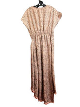 Load image into Gallery viewer, America & Beyond Cover Up Womens Medium Peach Leopard Print Kaftan Swimwear A&B