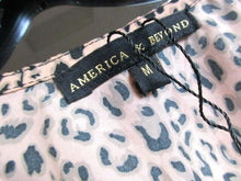 Load image into Gallery viewer, America & Beyond Cover Up Womens Medium Peach Leopard Print Kaftan Swimwear A&B