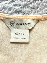 Load image into Gallery viewer, Ariat Shirt Womens Extra Large Peach Oversized Embroidery Boho Peasant Ladies
