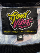 Load image into Gallery viewer, Good Vibes Shirt Adult 3XL Tiki Flamingo Beach Hawaiian AOP Skeleton Surf Mens