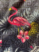 Load image into Gallery viewer, Good Vibes Shirt Adult 3XL Tiki Flamingo Beach Hawaiian AOP Skeleton Surf Mens