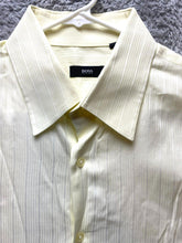 Load image into Gallery viewer, BOSS Hugo Boss Shirt Adult 17.5 34/35 XL Champagne Cuffs Casual Dress Mens