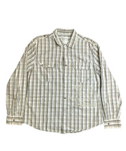 Load image into Gallery viewer, Calvin Klein Jeans Shirt Adult Extra Large Tan Plaid Snaps Embroidery Y2K Mens