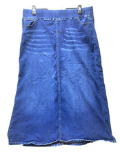 Load image into Gallery viewer, Be Girl Skirt Womens 3XL (40x34) Blue Denim Pencil Maxi Spandex Whiskered Modest