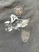 Load image into Gallery viewer, Armani Exchange Shirt Adult Small Black Waffle Knit Thermal Henley Eagle AX Mens