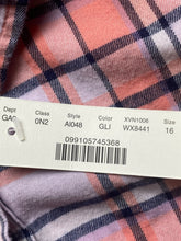 Load image into Gallery viewer, J Crew Shirt Womens 16 Extra Large Peach Classic Flannel Collared Buttons NWT