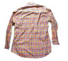 Load image into Gallery viewer, Scott Barber Shirt Adult Medium Button Up Long Sleeve Rainbow Plaid Casual Mens