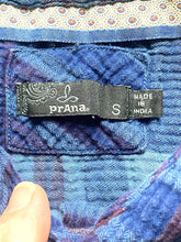 Load image into Gallery viewer, Prana Shirt Womens Small Blue Plaid Fillary Oversized Organic Cotton Ladies