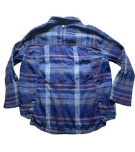Load image into Gallery viewer, Prana Shirt Womens Small Blue Plaid Fillary Oversized Organic Cotton Ladies