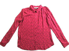 Load image into Gallery viewer, Ann Taylor LOFT Shirt Womens Small Button Up Collared Blouse AOP Butterfly Lady