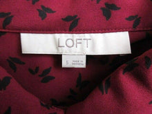 Load image into Gallery viewer, Ann Taylor LOFT Shirt Womens Small Button Up Collared Blouse AOP Butterfly Lady