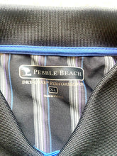 Load image into Gallery viewer, Pebble Beach Shirt Adult Extra Large Dry Luxe Performance Striped Golf Polo Mens