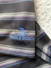 Load image into Gallery viewer, Pebble Beach Shirt Adult Extra Large Dry Luxe Performance Striped Golf Polo Mens