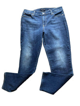 Load image into Gallery viewer, Lucky Brand Jeans Womens 12/31 (34x27) Blue Regular Fit Whiskered Tapered Denim