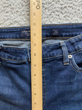 Load image into Gallery viewer, Lucky Brand Jeans Womens 12/31 (34x27) Blue Regular Fit Whiskered Tapered Denim