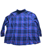 Load image into Gallery viewer, Duluth Trading Co Shirt Womens 4XL Blue Red Flannel Button Up Pocket Plus Ladies