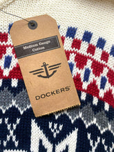 Load image into Gallery viewer, Dockers Sweater Adult Large Snowflake Christmas Dad Grandpa Outerwear Mens NWT