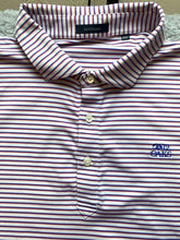 Load image into Gallery viewer, Turtleson Shirt Adult 2XL XXL OAKS 12 Embroidered Striped Spandex Golf Polo Mens