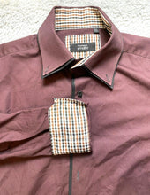 Load image into Gallery viewer, Francesco Smalto Shirt Adult 3XL XXXL Brown Flip Cuffs Contrast Casual Dress Men