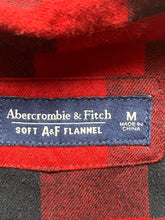 Load image into Gallery viewer, Abercrombie & Fitch Dress Womens Medium Flannel Buffalo Plaid Belted Buttons
