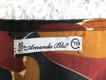 Load image into Gallery viewer, Amanda Blu Shirt Womens Medium AOP Flower Contrast Casual Blouse Pullover Ladies