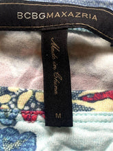 Load image into Gallery viewer, BCBGMaxazria Dress Womens Medium Allover Print Flower Floral Rayon Casual Ladies